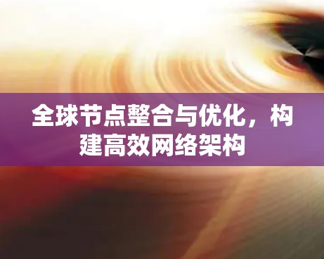 全球节点整合与优化，构建高效网络架构
