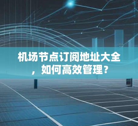 机场节点订阅地址大全，如何高效管理？