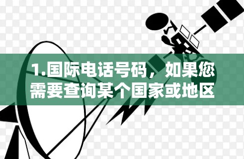 1.国际电话号码,如果您需要查询某个国家或地区的国际国内信函号码,可以提供具体信息,我将提供最新的号码