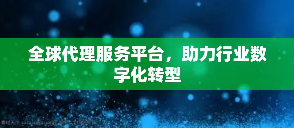 全球代理服务平台，助力行业数字化转型