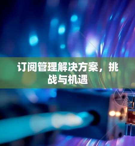 订阅管理解决方案，挑战与机遇
